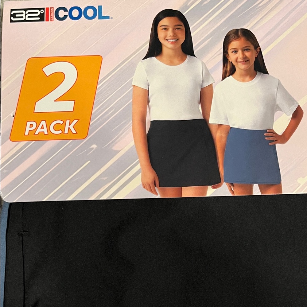 32 Degrees Kids Girls Skirt Set - Black and Blue Size S (7/8)